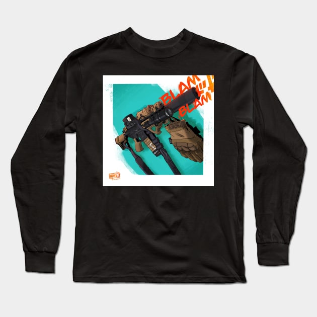 Airsoft M4 Long Sleeve T-Shirt by hiwez